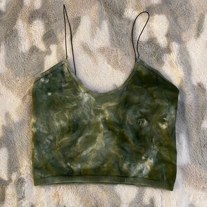 Free People Marble green tank- size xs